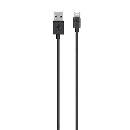 Belkin Apple MFi Certified Lightning to USB ChargeSync Cable for iPhone 6S / 6S Plus,  iPhone 6 / 6 Plus, iPhone SE, iPhone 5 / 5S / 5c, iPad Pro, iPad 4th Gen, iPad Air 2, iPad Air, iPad mini 4, iPad mini 3, iPad mini 2 and iPad mini, 6.6 Feet (Black)