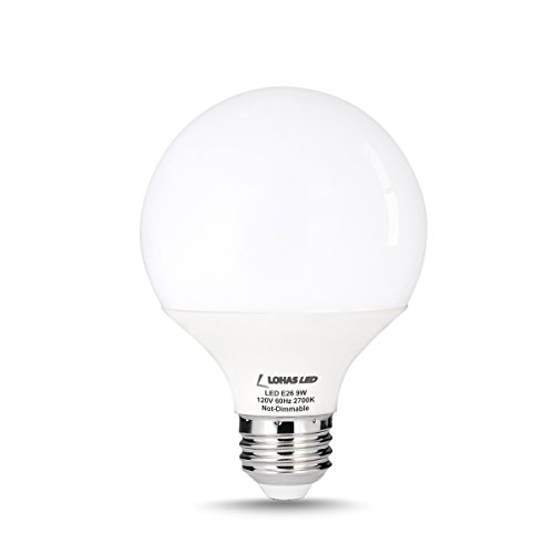 LOHAS® 9W G25 LED Globe Light Bulbs, 60Watt Equivalent, Warm White (2700k), E26 Base LED Energy Light Bulb, 810lm (NOT Dimmable)