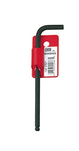 Bondhus 15750 1.5mm Ball End Tip Hex Key L-Wrench with ProGuard Finish, Tagged and Barcoded, Long Arm