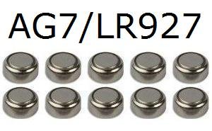 10 x 1.55V Button Coin Cell Watch Battery Batteries AG7 AG-7 LR927 LR926 GP399