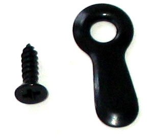 200 Black Plated Ridged Picture Frame Turn Button 1 with Black Screws