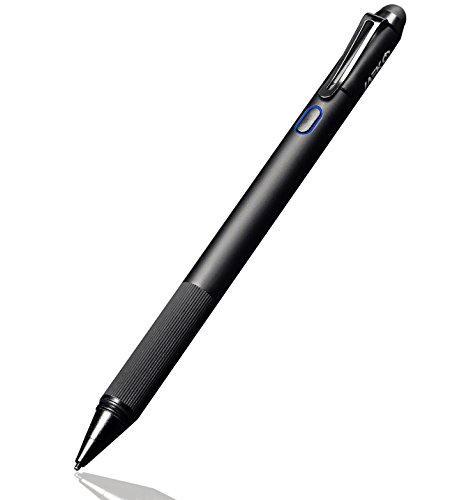 MEKO (1Piece) [Precision Pro Series] 2-in-1 Rechargeable Active Fine Point Stylus/Styli 1.5mm Tip- Perfect For Handwriting/Drawing on All Touch Screen Tablets,Cell phones,PC - Black