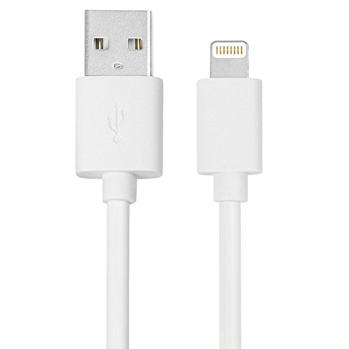 Apple MFI Certified - For Apple iPhone 6 (4.7) 6 Plus (5.5) iPad Aie 1 2 iPad Mini 2 Data Sync & Charger Cable, Lightning to USB Cord - 3.5ft 1M White