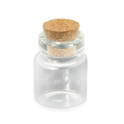 Pandahall Clear Tampions Glass Wishing Bottles Vials with Cork, Bead Containers