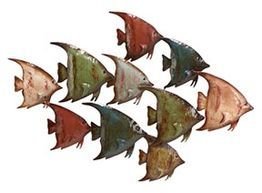 Deco 79 Metal Fish Wall Decor, 26 by 18