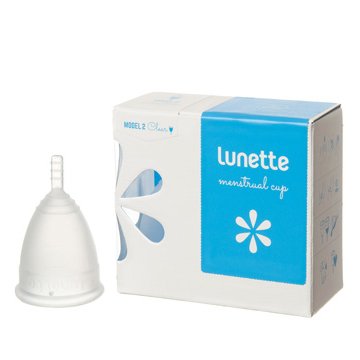 Menstrual Cup - Lunette Menstrual Cup Model 1 for Light to Medium Flow - Lunette Menstrual Cup Model 2 for Heavy Flow, Reusable Natural Comfortable Clean and Hygienic Alternative to Menstrual Pads and Tampons (Model 1, Clear)