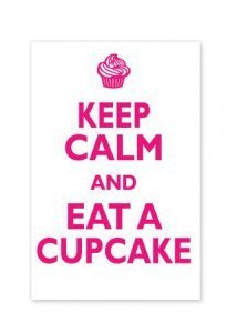 PeelCo Keep Calm and Eat a Cupcake Vinyl Wall Art Decal Sticker for Home