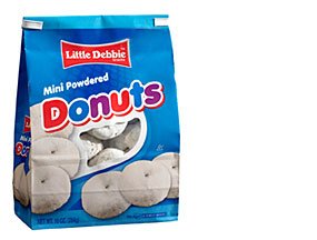 Little Debbie Donut Snack Packs (Powdered, Mini Re-closeable Bag 10 oz)