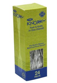 Knork Clear 24-Pack Plastic