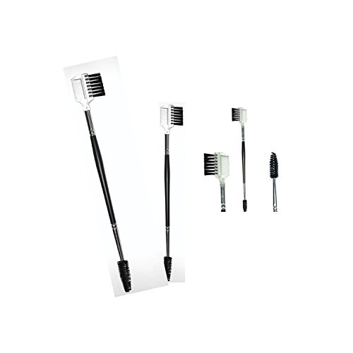 Eyebrow Brush Combo 3 in 1 To Perfectly Style Brows Instantly With Brush, Comb or Spoolie To Define Arch Blend For Thicker EyeBrows and Lashes