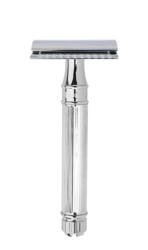 Edwin Jagger DE89L Lined Detail Chrome Plated Double Edge Safety Razor