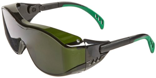 Gateway Safety 6966 Cover2 Safety Glasses, IR Filter Shade 5.0 Lens, Black Temple