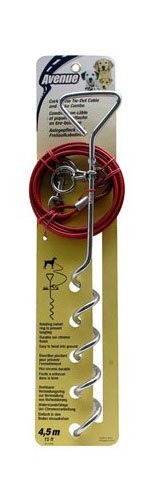 Avenue Cork-Screw Dog Tie-Out Stake and Cable Combo Set