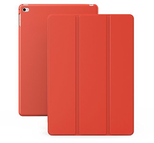 iPad Air 2 Case (iPad 6) - KHOMO DUAL Super Slim Cover with Rubberized back and Smart Feature (Built-in magnet for sleep / wake feature) For Apple iPad Air 2 Tablet (Red)