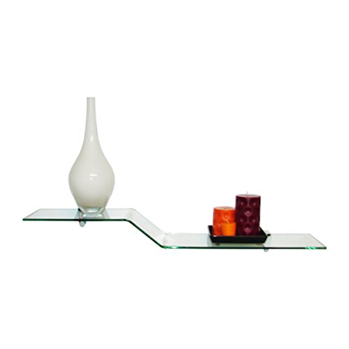 Fab Glass and Mirror Bent Glass Shelf Gravity Series 1/4 Thick with Brackets