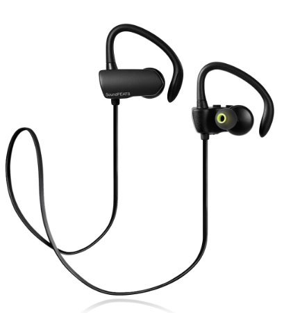 SoundPEATS Bluetooth Headphones Sport Wireless Earbuds Stereo Earphones with Mic (Bluetooth 4.1, aptx, Secure Ear Hooks Design, 6 Hours Play Time, Upgraded Version) - Q9A +