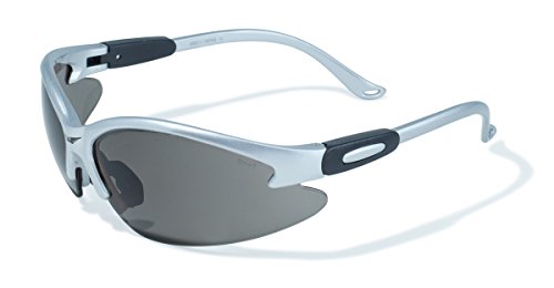 Global Vision Eyewear Cougar Series Sunglasses with Silver Frame and Flash Mirror Safety Lenses