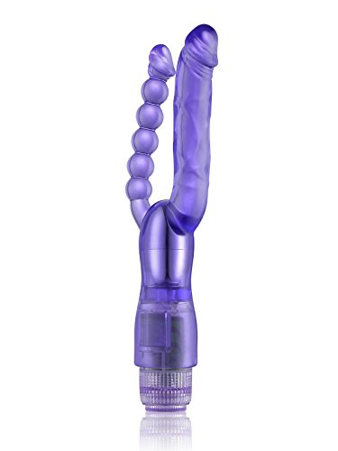 MOJOY Multi-Function Vibrator with Vibrating Anal Beads, G-Spot Vibe Waterproof Female Masturbator Vibration (Purple)