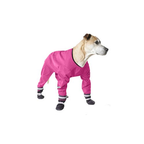 Muttluks Four Legged Dog Jog Rainsuit, Size 14, Pink
