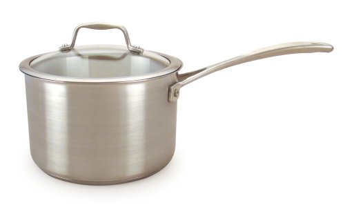 American Kitchen 3-Quart Stainless-Steel Saucepan with Lid