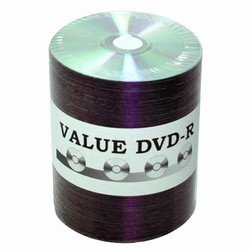 [EOL] Taiyo Yuden Silver Lacquer 8X DVD-R Media (Value Line) 100 Pack in Plastic Wrap