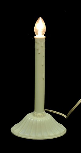 9.5 Single Light Ivory Candolier Christmas Indoor Candle Lamp - Clear C7 Light