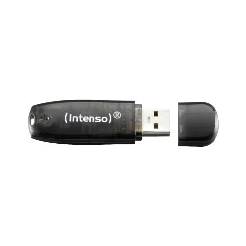 Intenso 3502470 16GB Rainbow USB 2.0 Flash Drive - Transparent Black