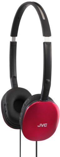 JVC HA-S160-R-E FLATS Lightweight Headphones - Red