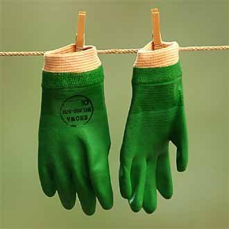 Gardening Gloves Waterproof Showa 600 PVC Gloves - Flexi Handler - Small