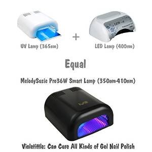 MelodySusie® Pro36W Smart Nail Dryer - Mixed LED&UV Nail Lamp - Quick Curing All Brands LED UV Gel Polish at Home and Manicure Beauty Salon