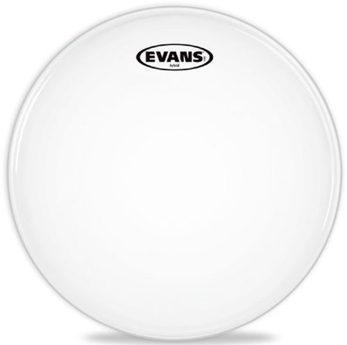 Evans Hybrid White Marching Snare Drum Head, 13 Inch