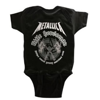 Metallica Horseman Unisex Baby Infant Bodysuit, Black