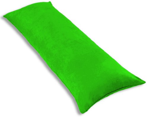 Microsuede Zippered Body Pillow Cover (Kiwi 20 X 54)
