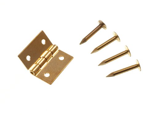 4 Pairs Mini Hinges For Jewelry Boxes With Pins Brass 13Mm