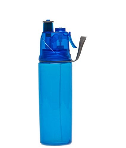 O2 Cool Mist 'N Sip 20 Ounce Hydration Bottle, Blue