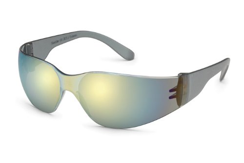 Gateway Safety 467M UL-Certified StarLite Safety Glasses, Gold Mirror Lens, Gray Temple (Pack of 10)
