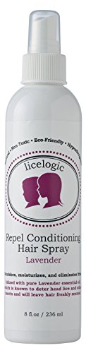LiceLogic Natural Enzyme Based Lice Repel Conditioning Hair Spray, 8 oz Lavender