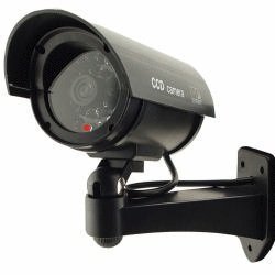Outdoor Waterproof Fake / Dummy Security Camera with Blinking Light (Black)