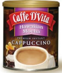 Caffe DVita F-DV-1C-06-HAWA-21 Hawaiian Mocha Cappuccino 6 1lb canisters