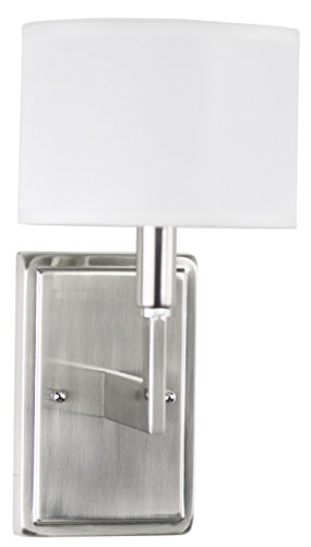 Linea di Liara Allegro One-Light Wall Sconce Lamp with White Linen Shade