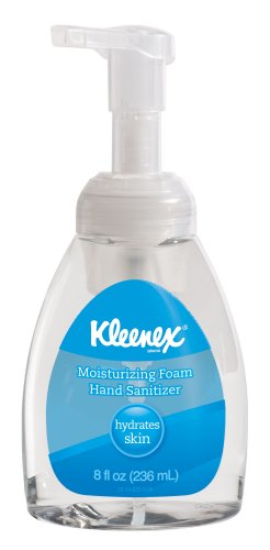 Kimberly-Clark 34089 Kleenex Moisturizing Foam Hand Sanitizer, 8 oz. Pump Bottle (Case of 12)