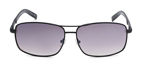 Eason Eyewear Men's Designer Tear Drop AviatorSunglasses 64 mm Black/Grey