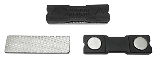 totalElement Magnetic Name Tag/ID Badge Holder, Strong Fastener with Adhesive on Front Plate (Black) 10-Pack