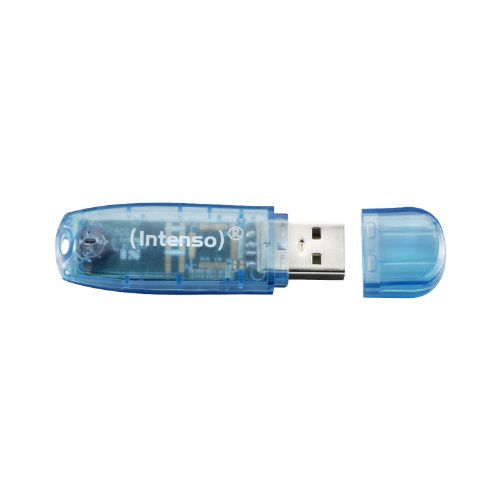 Intenso 3502450 4GB Rainbow USB 2.0 Flash Drive - Transparent Blue