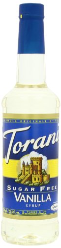 Torani Sugar-Free Syrup, Vanilla, 25.4-Ounce PET Bottles (Pack of 3)