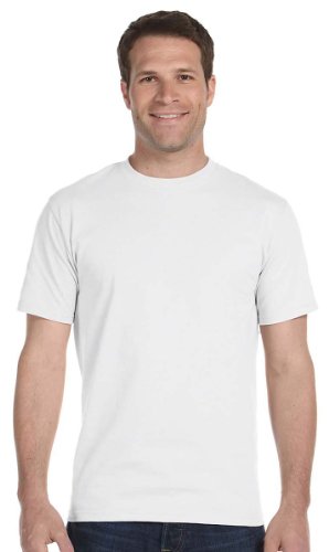 Fruit of the Loom 100% Cotton Lofteez HD® T-Shirt, White, Large (Pack of 9)