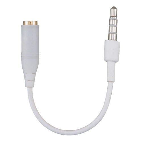 niceEshop 3.5mm Stereo Headphone Extension Cable Adapter (White,15cm)