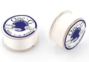 Toho One-g Nylon Thread White 50 Yards by UnCommon Artistry®