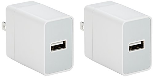 AmazonBasics One-Port USB Wall Charger (2.4 Amp) - White
