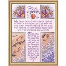 Bucilla 42760 Footprints Counted Cross Stitch Kit, 10-1/2 -Inch by 14.25-Inch